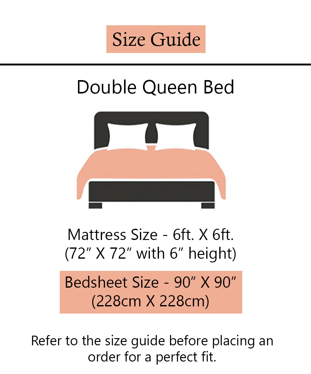 Animal Carnival Flat Double Bedsheet With 2 Pillow Cover