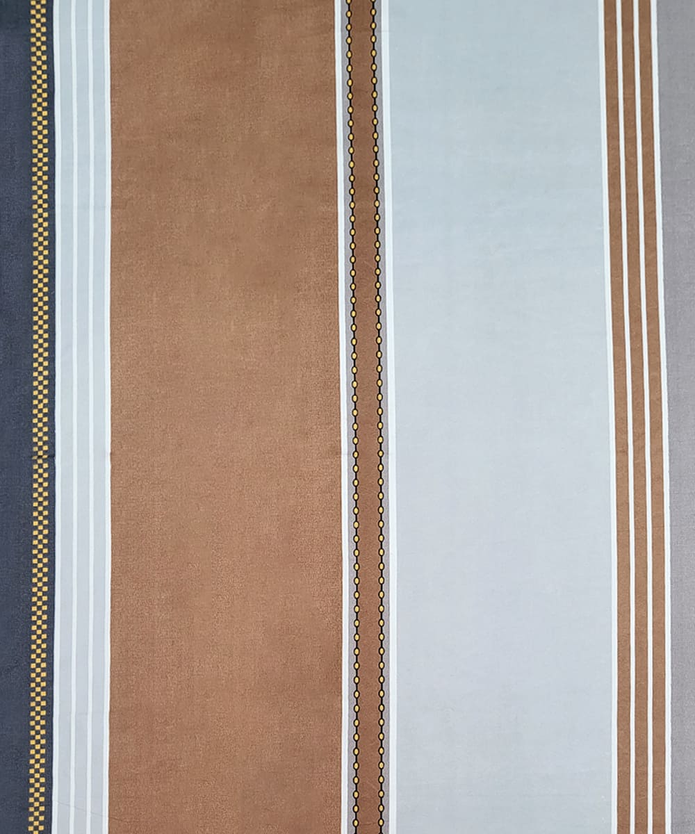 Multicolor Lines Flat Double Bedsheet With 2 Pillow Cover