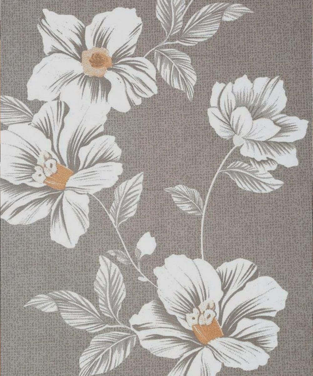 Smoky Blossom Flat Double Bedsheet With 2 Pillow Covers