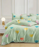 Valentine's Glow Flat Double Bedsheet With 2 Pillow Covers