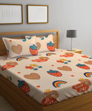 Sweet Dreams Kingdom Kids Flat King Bedsheet with 2 Pillow Covers