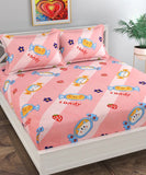 Sweet Candy Dreams Kids Flat King Bedsheet With 2 Pillow Covers