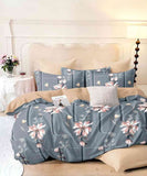 Floral Mist Flat King Bedsheet With 2 Pillow Covers