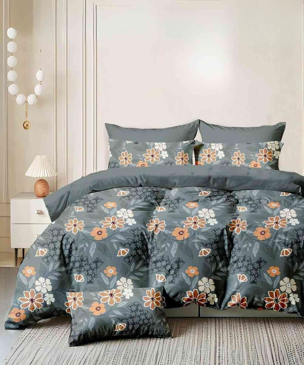 Citrus Mist Flat King Bedsheet With 2 Pillow Covers