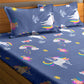 Unicorn Sky Flat Double Bedsheet With 2 Pillow Covers