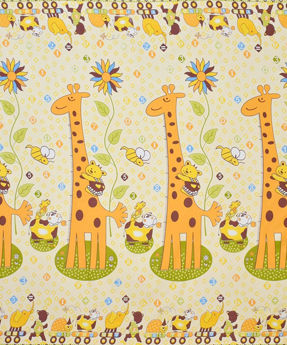 Giraffe Carnival Flat Double Bedsheet With 2 Pillow Cover