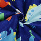 Blue Dinasaur Kids Flat Double Bedsheet with 2 Pillow Covers