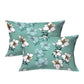 Green Floral Flat Double  Bedsheet with 2 Pillow Covers