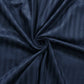 Blue Satin Stripe Flat Double Bedsheet With 2 Pillow Covers
