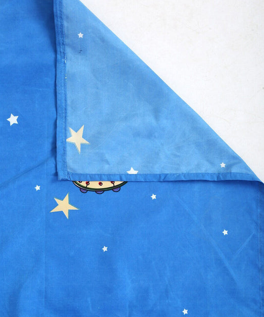 Space Kids Flat Double Bedsheet with 2 Pillow Covers