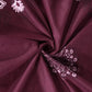 Wine Floral Flat Double Bedsheet With 2 Pillow Covers