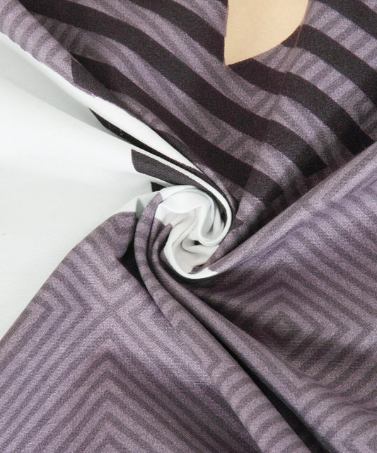 Multi Color Triangles Flat Double Bedsheet With 2 Pillow Cover