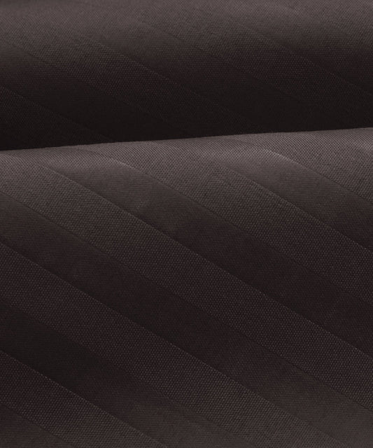 Brown Satin Stripe Double Bed With 2 Pillow Covers