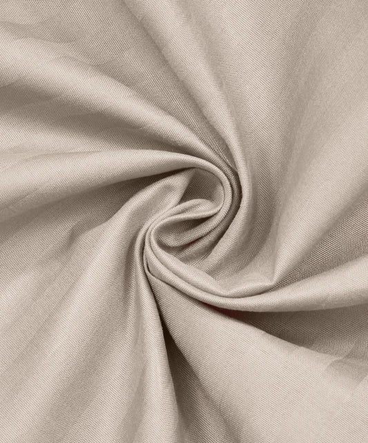 Beige Satin Stripe Flat Double Bedsheet With 2 Pillow Covers