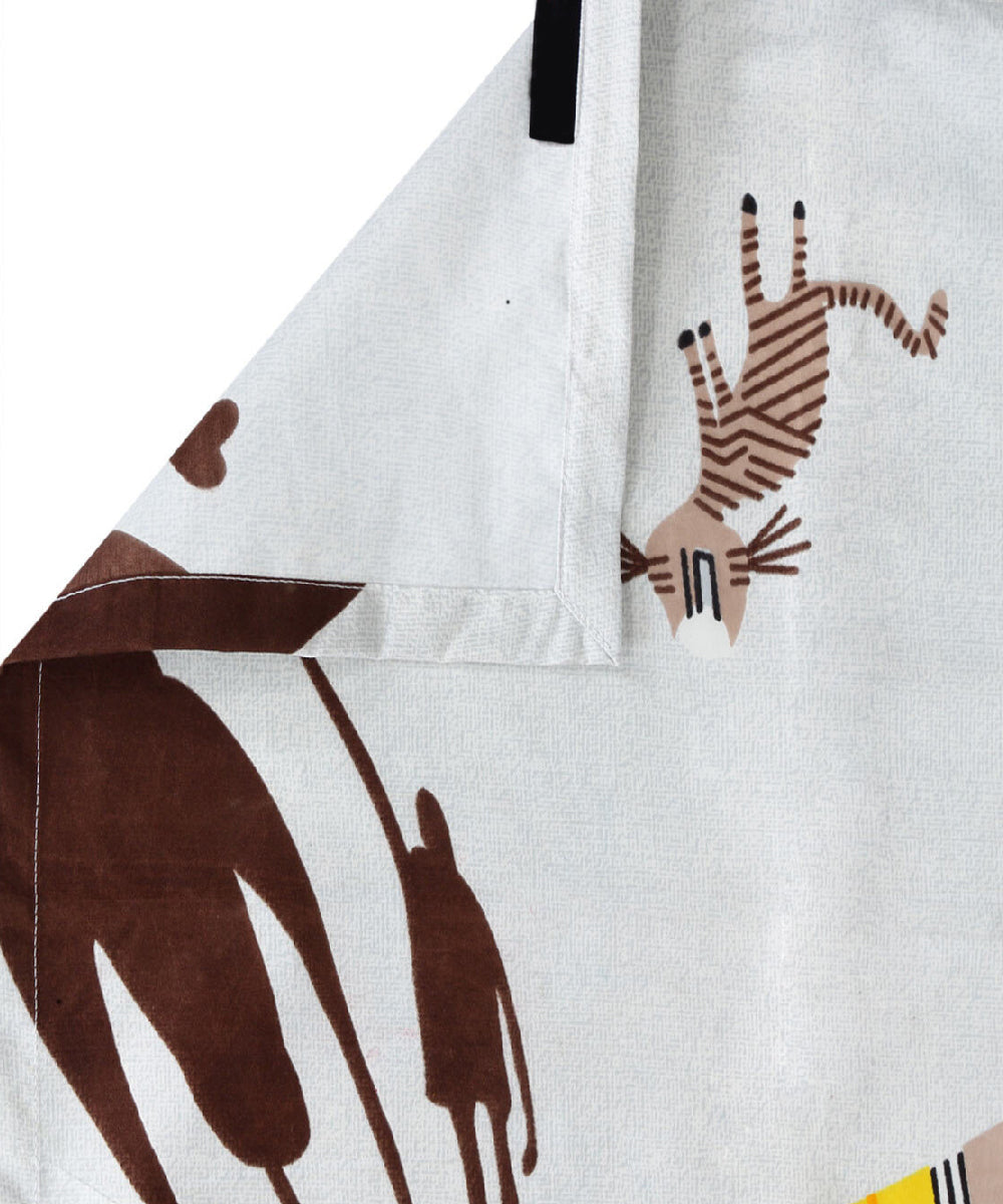 Lion & Bunny Buddies Flat Double Bedsheet with 2 Pillow Covers