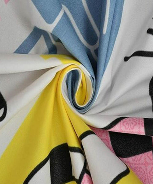 Furry Playmates Kids Flat Double Bedsheet With 2 Pillow Cover