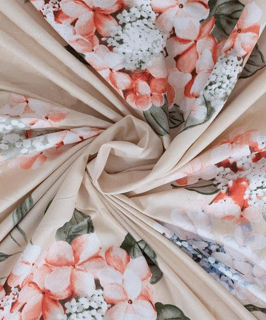 Blossom Dew Dreams Flat Double Bedsheet With 2 Pillow Covers