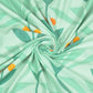 Green Floral Double Bedsheet With 2 Pillow Cover