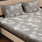 Smoky Blossom Flat Double Bedsheet With 2 Pillow Covers