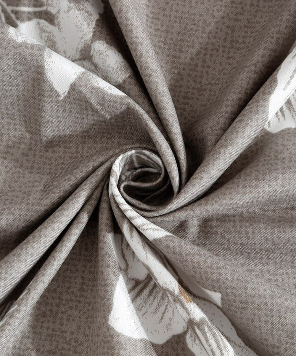 Smoky Blossom Flat Double Bedsheet With 2 Pillow Covers