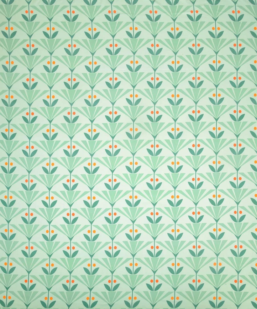 Green Floral Double Bedsheet With 2 Pillow Cover