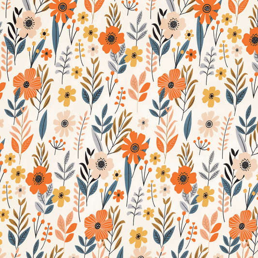 Nature's Whimsy Flat Double Bedsheet With 2 Pillow Covers