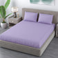 Lavender Satin Stripe Flat Double Bedsheet With 2 Pillow Covers