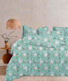 Bunny Bliss Kids Flat King Bedsheet With 2 Pillow Cover