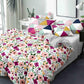 Multi Color Floral Flat Double Bedsheet With 2 Pillow Covers