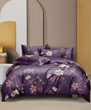 Midnight Blossom Flat King Bedsheet With 2 Pillow Covers