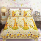 Giraffe Carnival Flat Double Bedsheet With 2 Pillow Cover