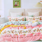 Teddy Blossom Flat Double Bedsheet With 2 Pillow Cover