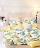 Sunshine Bloom Flat Double Bedsheet With 2 Pillow Covers
