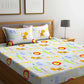 Jungle Safari Kids Flat Double Bedsheet with 2 Pillow Covers