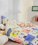Furry Playmates Kids Flat King Bedsheet With 2 Pillow Cover