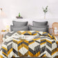 Multicolor Geometric Flat Double Bedsheet With 2 Pillow Cover