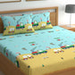 Little Builder Dream Kids Flat Double Bedsheet with 2 Pillow Covers