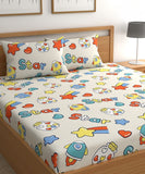 Star Kids Flat Double Bedsheet With 2 Pillow Cover