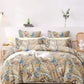 Paisley blossom Flat Double Bedsheet With 2 Pillow Covers