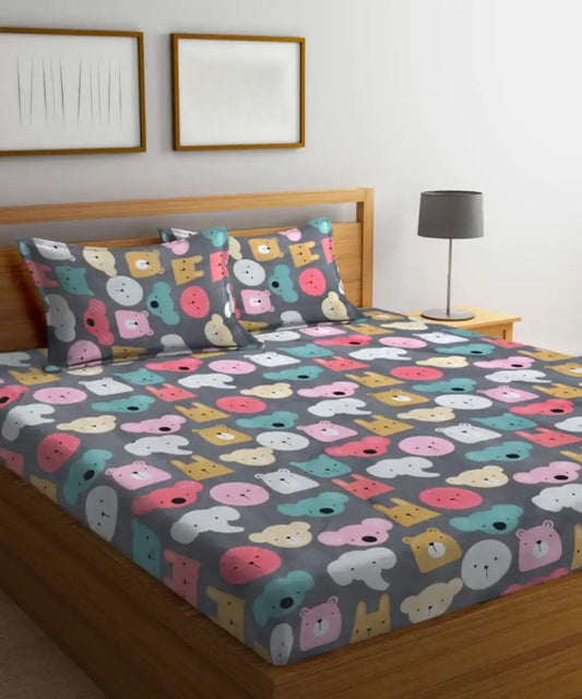 Jungle Book Flat Double Bedsheet With 2 Pillow Cover