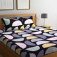 Geometrical Flat Double Bedsheet With 2 Pillow Covers