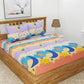 Dreamy Starry Night Kids Flat Double Bedsheet with 2 Pillow Covers