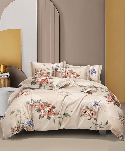 Blossom Dew Dreams Flat Double Bedsheet With 2 Pillow Covers