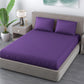 Violet Satin Stripe Flat Double Bedsheet With 2 Pillow Covers