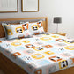 Cuddly Critters Kids Flat Double Bedsheet with 2 Pillow Covers