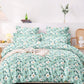 Green Blossom Flat Double Bedsheet With 2 Pillow Cover