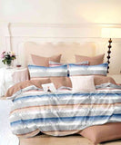 Frosted Stripes Flat Double Bedsheet With 2 Pillow Covers