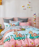 Safari Adventure Kids Flat Double Bedsheet with 2 Pillow Covers