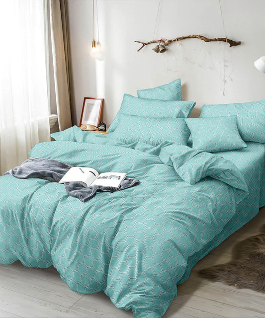 Hexa Bliss Flat Double Bedsheet With 2 Pillow Covers
